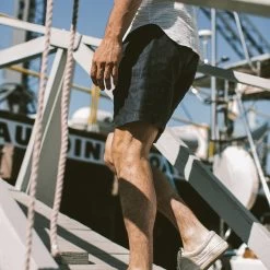 The Maritime Short In Navy Linen Herringbone -Fashion Clothes 18 9260a884 5787 4d63 bb6b 8826b293cf23