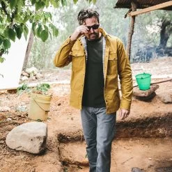 The Chore Jacket In Mustard Dry Wax Canvas -Fashion Clothes 44 8538e658 6412 483e b814 0a872406fa1c