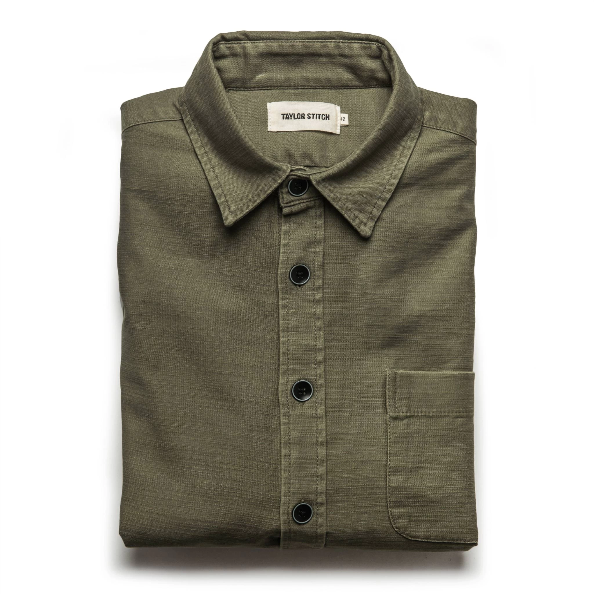 The Mechanic Shirt In Olive Reverse Sateen 3 The Mechanic Shirt In Olive Reverse Sateen