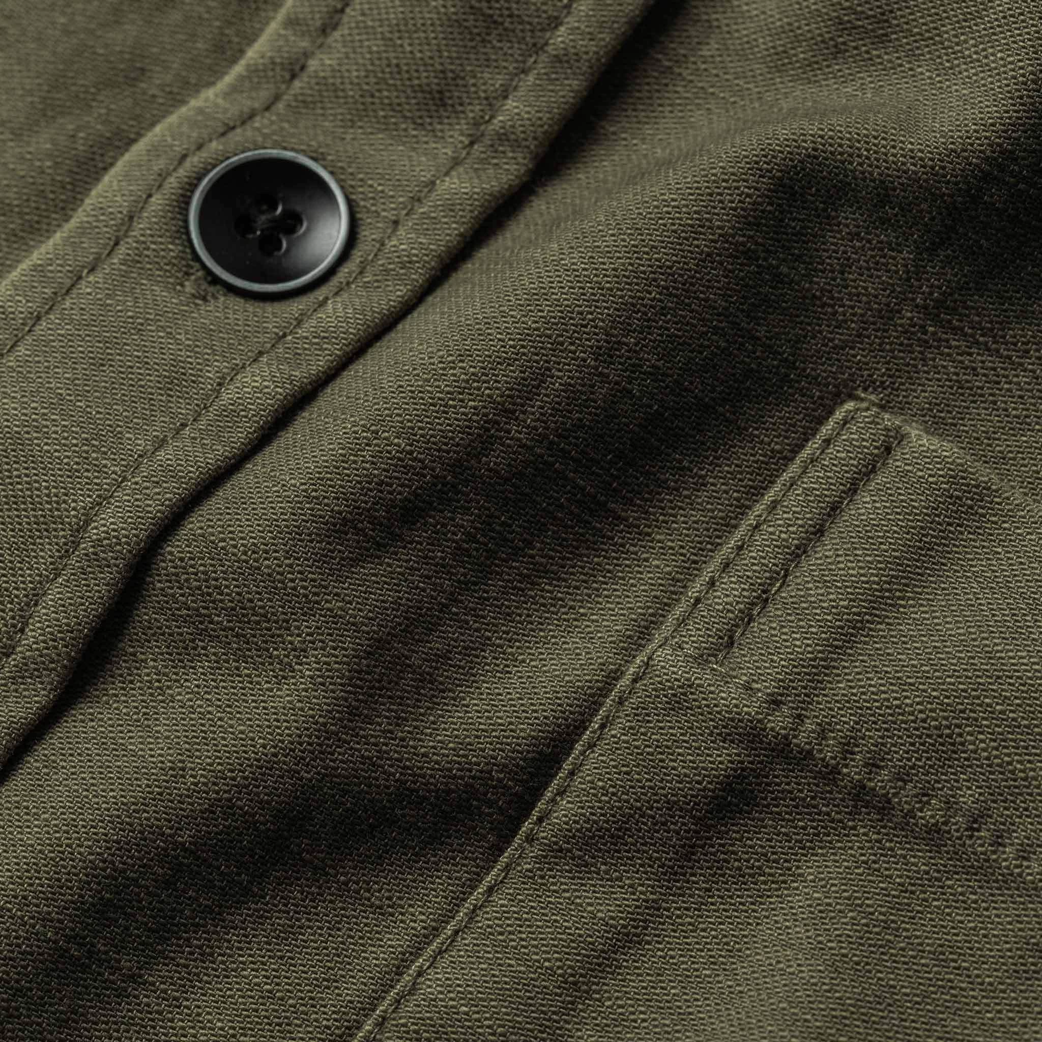 The Mechanic Shirt In Olive Reverse Sateen 9 The Mechanic Shirt In Olive Reverse Sateen - Image 7