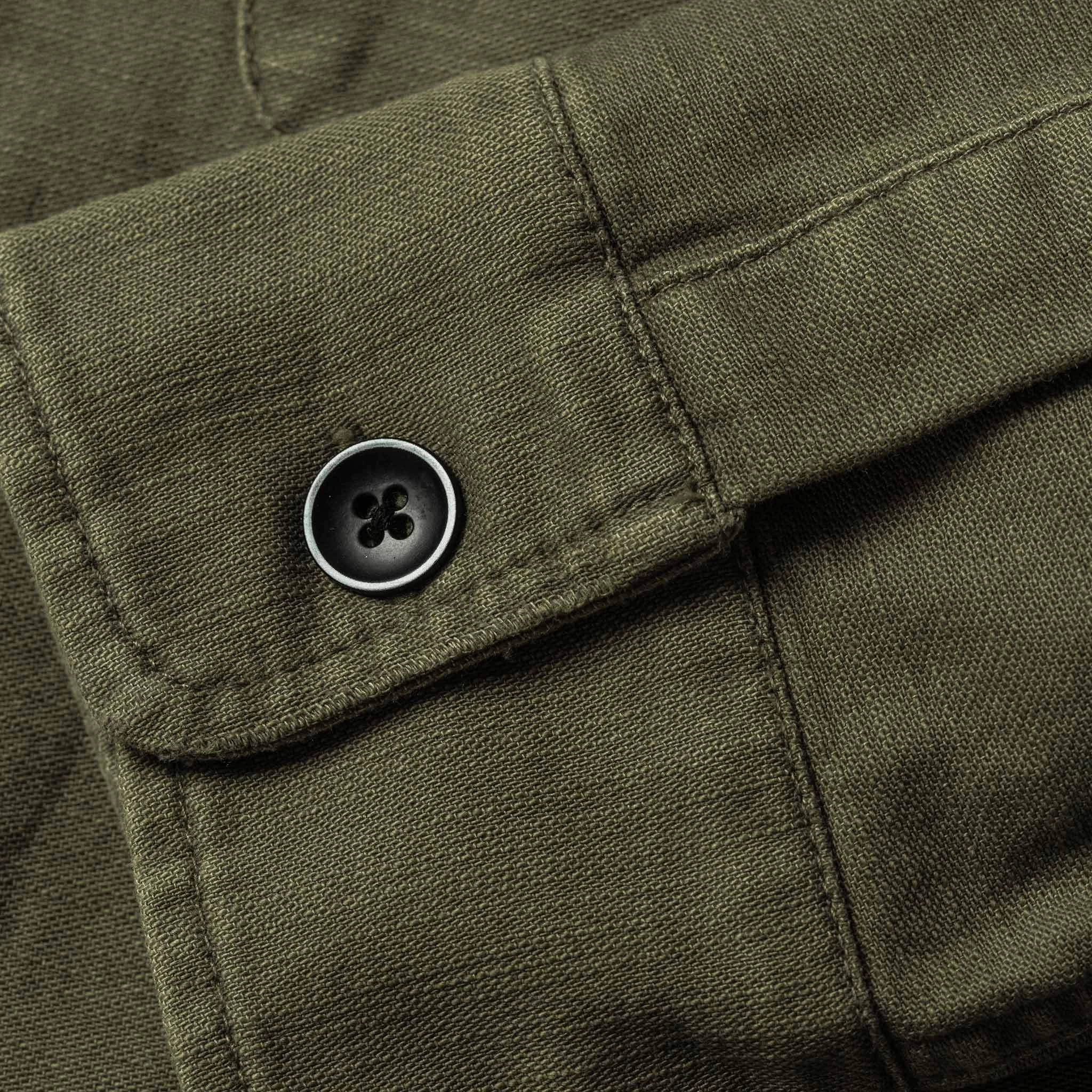 The Mechanic Shirt In Olive Reverse Sateen 10 The Mechanic Shirt In Olive Reverse Sateen - Image 8