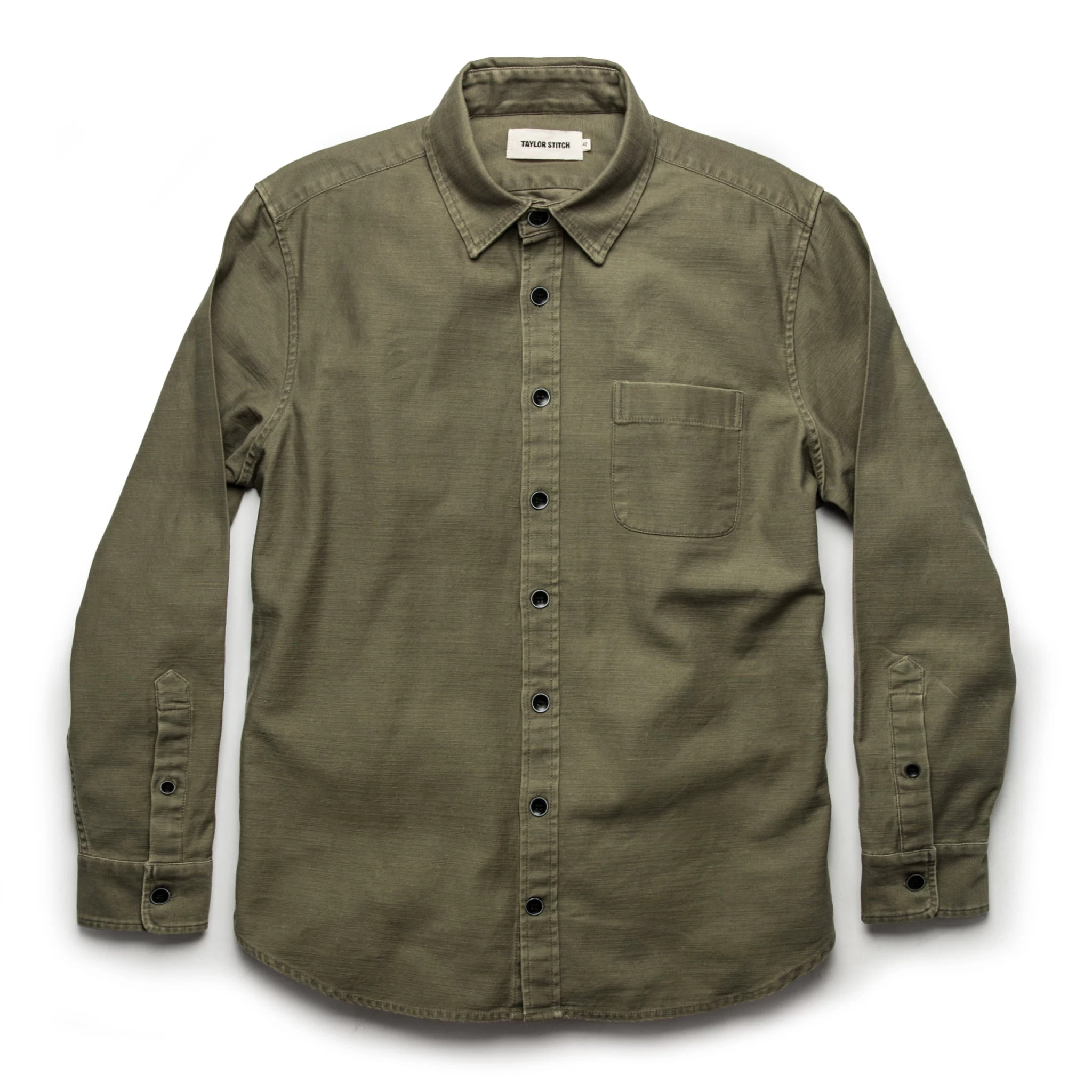 The Mechanic Shirt In Olive Reverse Sateen 11 The Mechanic Shirt In Olive Reverse Sateen - Image 9