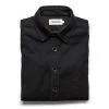 The Mechanic Shirt In Black Reverse Sateen