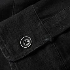 The Mechanic Shirt In Black Reverse Sateen -Fashion Clothes BLACK MECHANIC 4