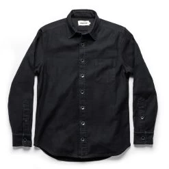 The Mechanic Shirt In Black Reverse Sateen -Fashion Clothes BLACK MECHANIC 5