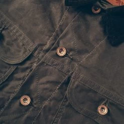 None The Long Haul Jacket In Dark Oak Waxed Canvas -Fashion Clothes BROWN TRUCKER 2
