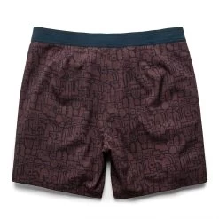 The Bo Boardie In Building Blocks -Fashion Clothes BURGUNDY BOARD SHORT 5