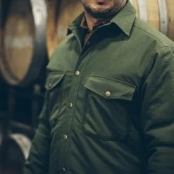 None The Chore Jacket In Army Ripstop Canvas -Fashion Clothes CHORE JACKET GREEN 5