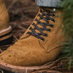 The Trench Boot In Golden Weatherproof Suede -Fashion Clothes Exposure 2