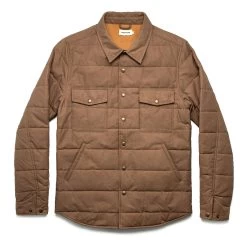 The Garrison Shirt Jacket In British Khaki Dry Wax