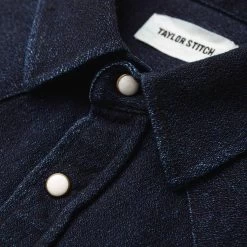 The Western Shirt In Indigo Crepe -Fashion Clothes INDIGO WESTERN 2