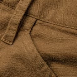 The Camp Pant In British Khaki Moleskin -Fashion Clothes KHAKI CAMP PANT 3