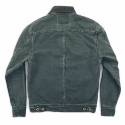 None The Long Haul Jacket In Washed Olive Duck -Fashion Clothes LONG HAUL TRUCKER OLIVE 4