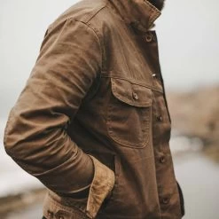 None The Long Haul Jacket In Field Tan Waxed Canvas -Fashion Clothes LONG HAUL TRUCKER TAN 6