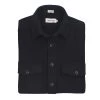 None The Maritime Shirt Jacket In Navy Melton Wool -Fashion Clothes MARITIME SHIRT JACKETS NAVY 01