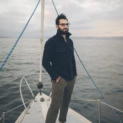 None The Maritime Shirt Jacket In Navy Melton Wool -Fashion Clothes MARITIME SHIRT JACKETS NAVY 3