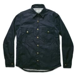 The Chore Jacket In Navy Dry Wax Canvas
