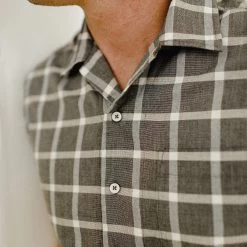The Short Sleeve Hawthorne In Espresso Plaid -Fashion Clothes SSHAWTHORNES 28