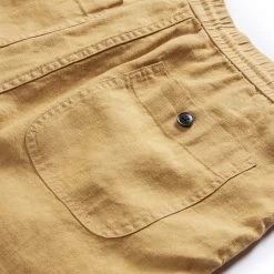 The Apres Short In Wheat Hemp -Fashion Clothes The Apres Short WheatHemp Detail2