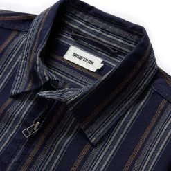 The Clark Jacket In Indigo Stripe -Fashion Clothes The Clark Jacket IndigoStripe Detail1