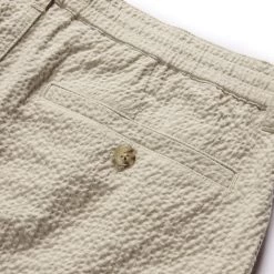 The Easy Short In Heather Eucalyptus Seersucker -Fashion Clothes The Easy Short HeatherEucalyptusSeersucker Detail2