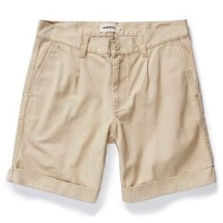 The Matlow Short In Dune Washed Herringbone