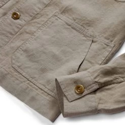 The Ojai Jacket In Arid Eucalyptus Hemp -Fashion Clothes The Ojai AridEucalyptusHemp Detail1