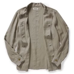 The Ojai Jacket In Arid Eucalyptus Hemp -Fashion Clothes The Ojai AridEucalyptusHemp FrontOpen