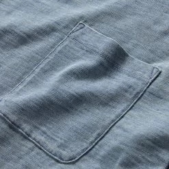 The Organic Cotton Tee In Dyed Indigo -Fashion Clothes The Organic Cotton Tee DyedIndigo Detail1