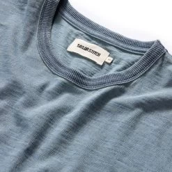 The Organic Cotton Tee In Dyed Indigo -Fashion Clothes The Organic Cotton Tee DyedIndigo Detail2