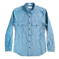 None The Studio Shirt In Blue Everyday Chambray