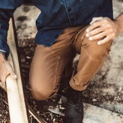 None The Chore Pant In Washed Camel -Fashion Clothes camel chore pant lifestlye 26
