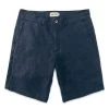 The Maritime Short In Navy Linen Herringbone -Fashion Clothes fabric spmaritime short navy 01