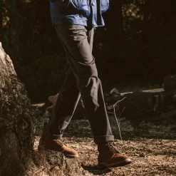 The Democratic Chino In Organic Charcoal -Fashion Clothes grey chino cropped D 2