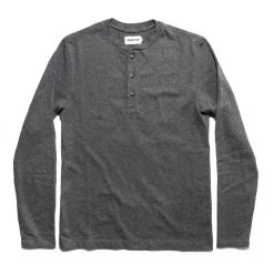 The Heavy Bag Henley In Heather Grey