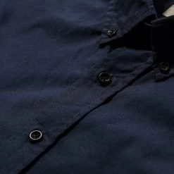 The Jack In Washed Navy Poplin -Fashion Clothes indigo poplin detail 002