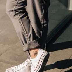 The Camp Pant In Charcoal Reverse Sateen -Fashion Clothes instock m Q120 product camp charcoal sateen 003