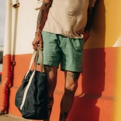 The Apres Short In Ocean Pinwale -Fashion Clothes instock m q122 apresshort ocean 003