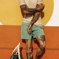 The Apres Short In Ocean Pinwale -Fashion Clothes instock m q122 apresshort ocean 005