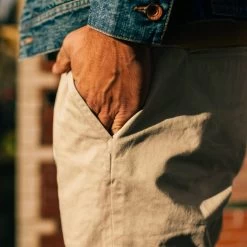 The Democratic Foundation Pant In Organic Stone -Fashion Clothes instock m q122 demofoundation stone 003