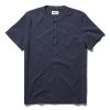 The Short Sleeve Heavy Bag Henley In Dark Navy -Fashion Clothes instock m q122 heavybag henley darknavy 001