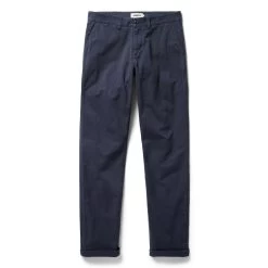 The Democratic Foundation Pant In Organic Marine -Fashion Clothes instock m q123 Democratic Foundation Pant Marine 002