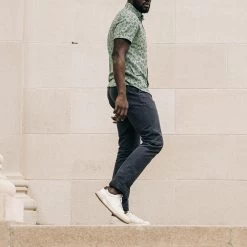 The Democratic Foundation Pant In Organic Marine -Fashion Clothes instock m q123 Democratic Foundation Pant Marine 006