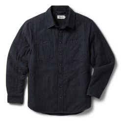 The Lined Utility Shirt In Charcoal Donegal