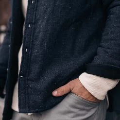 The Lined Utility Shirt In Charcoal Donegal -Fashion Clothes instock m q123 LinedUtility CharcoalDonegal 004