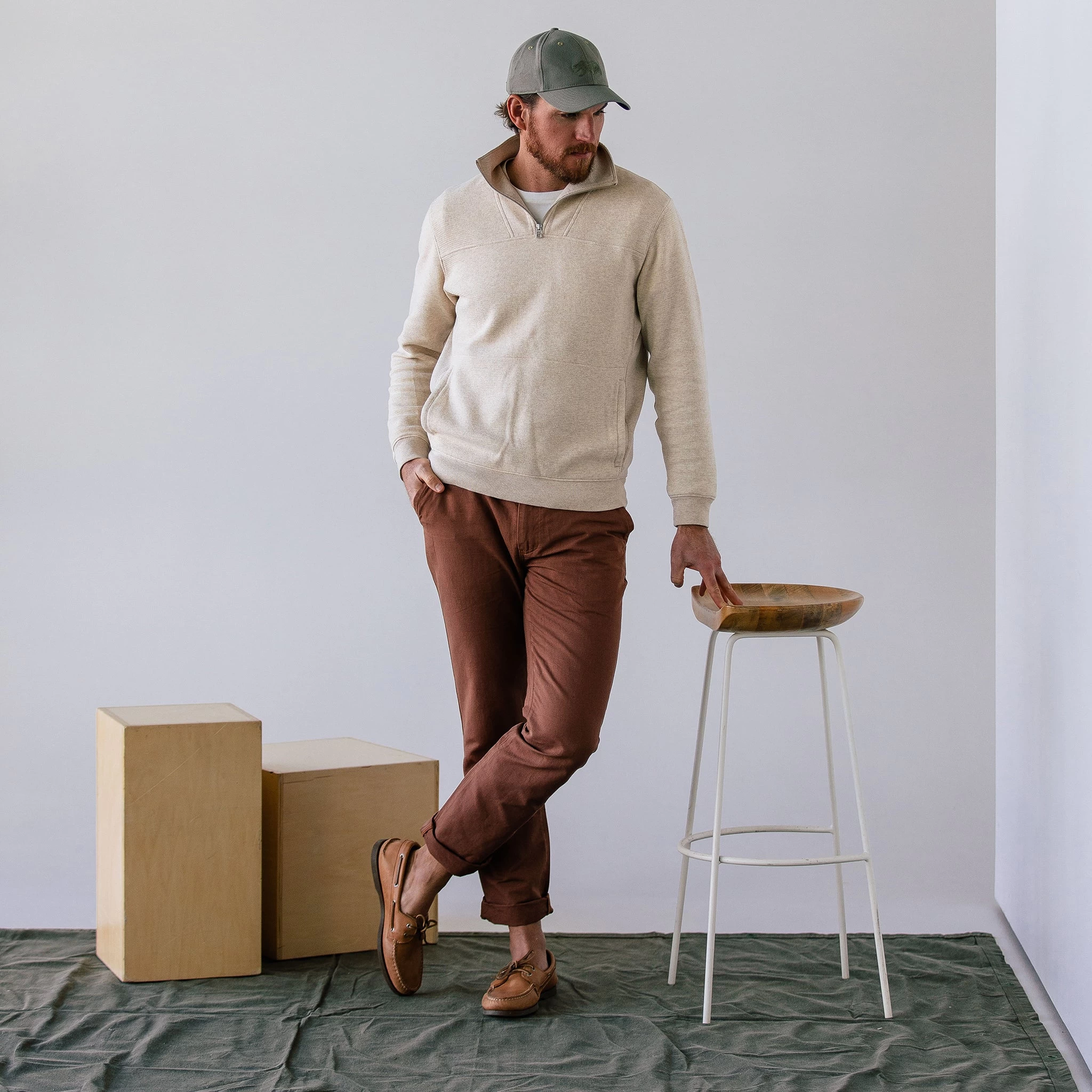 The Morse Pant In Mahogany Slub 4 The Morse Pant In Mahogany Slub - Image 2