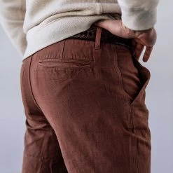 The Morse Pant In Mahogany Slub 13 The Morse Pant In Mahogany Slub -Fashion Clothes instock m q123 Morse Pant Mahogany 005