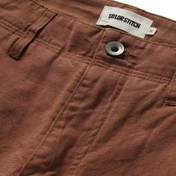 The Morse Pant In Mahogany Slub 17 The Morse Pant In Mahogany Slub -Fashion Clothes instock m q123 Morse Pant Mahogany 007