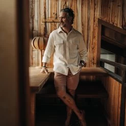 The Morse Short In Dried Acorn Slub -Fashion Clothes instock m q123 Morse Short Dried Acorn Slub 004