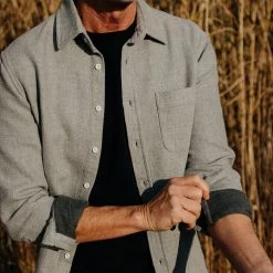 The California In Ash Heather Double Cloth -Fashion Clothes instock m q124 California Ash Heather DoubleCloth 006